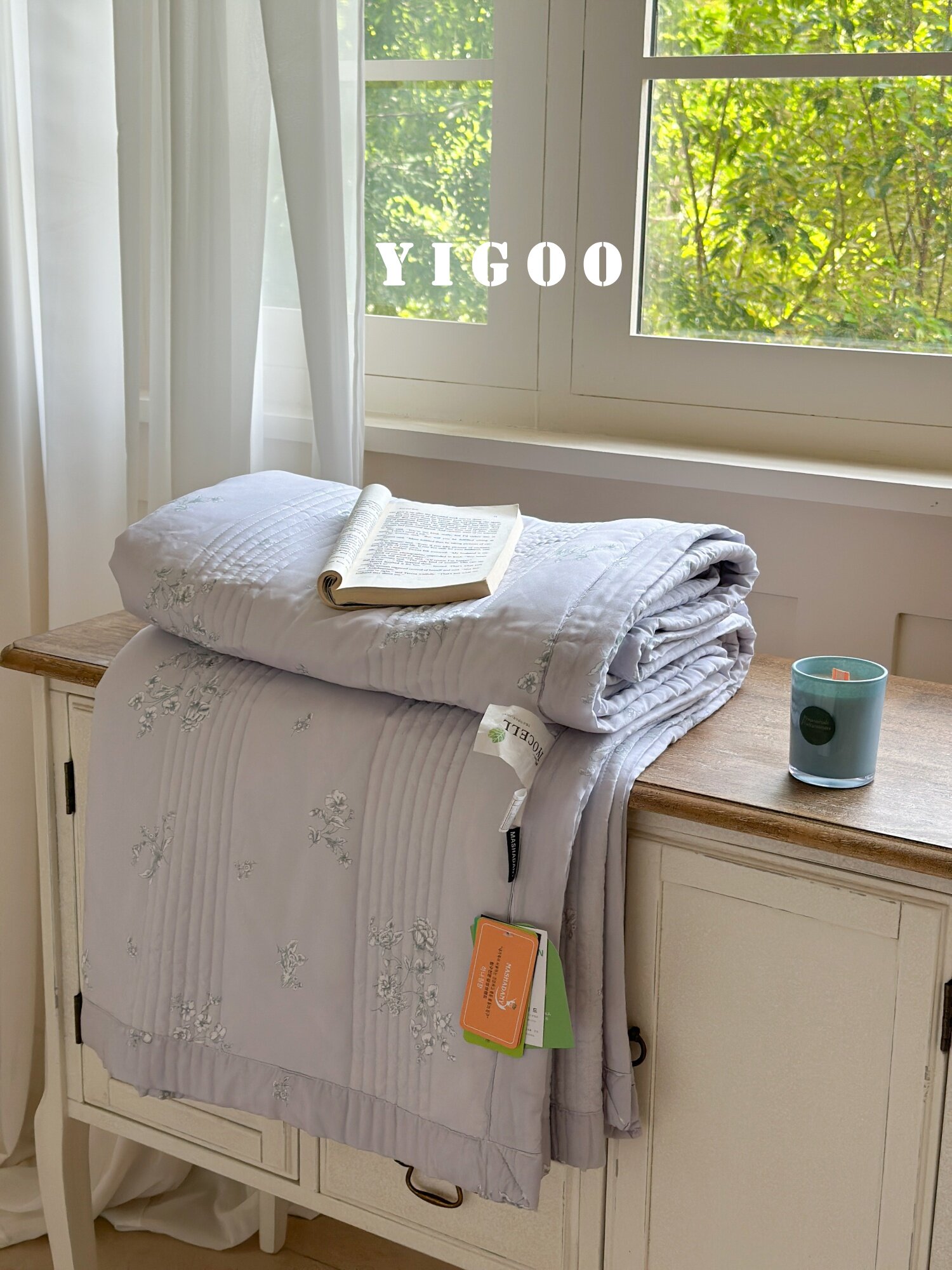 Корейское стеганое покрывало из модала с двусторонней печатью, комплект из 3 предметов с хлопковым наполнителем, охлаждающий эффект