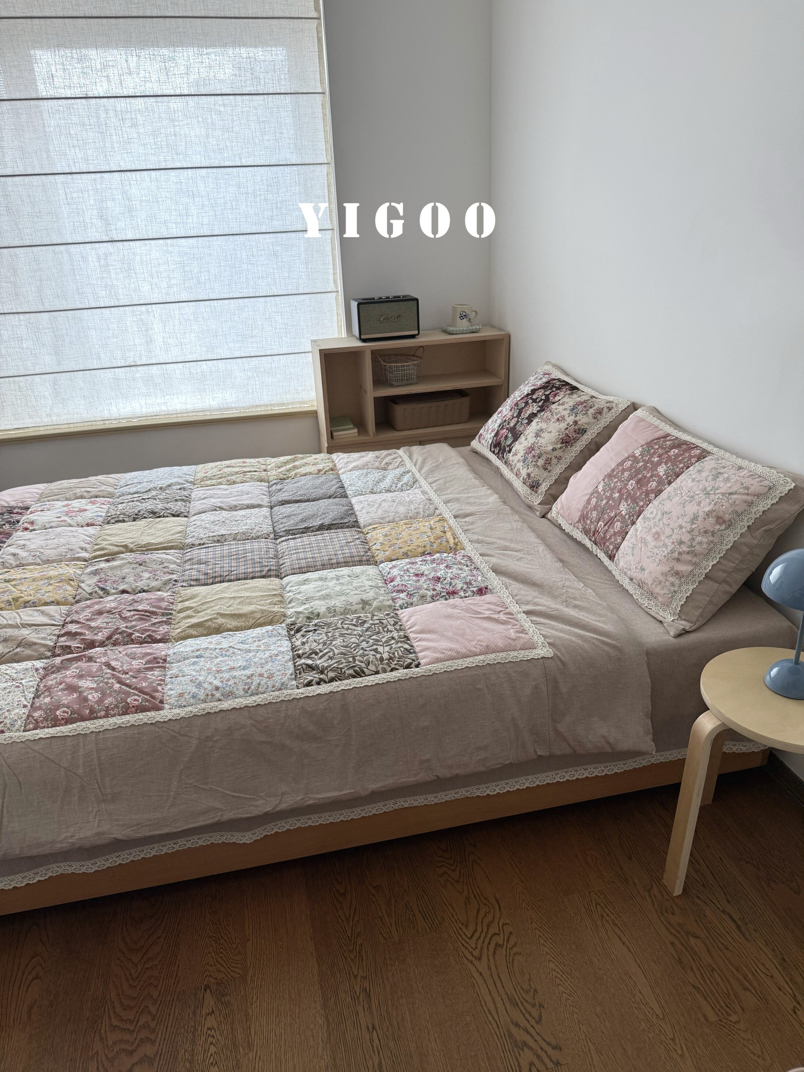 Корейское ретро одеяло в цветочек в деревенском стиле из хлопка и льна с лоскутным шитьем, комплект постельного белья из 4 предметов на все seasons