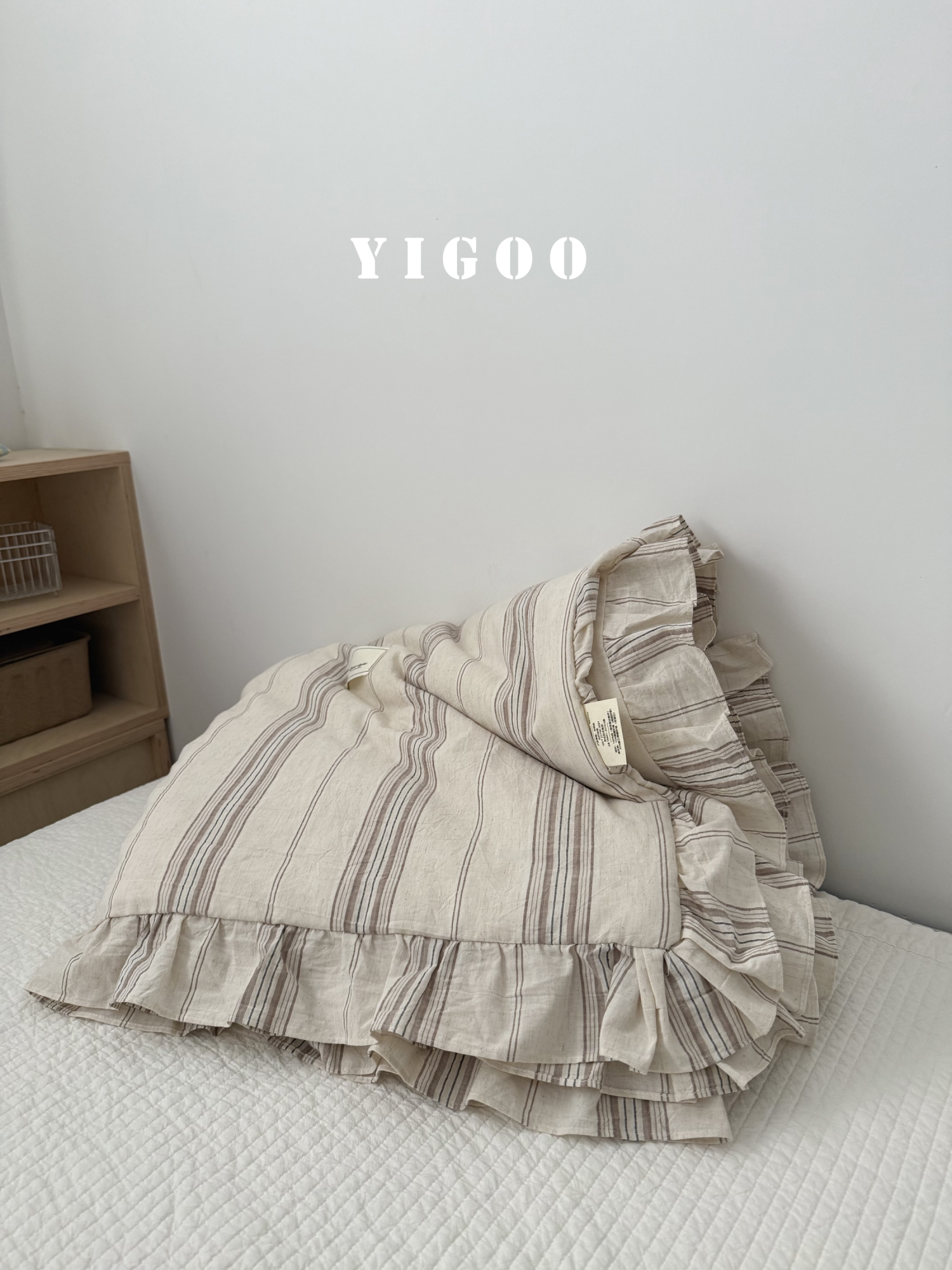 Простое летнее одеяло из хлопка и льна с оборками и винтажными полосками, тонкое цельное одеяло для кондиционера, дышащее, можно стирать в машине