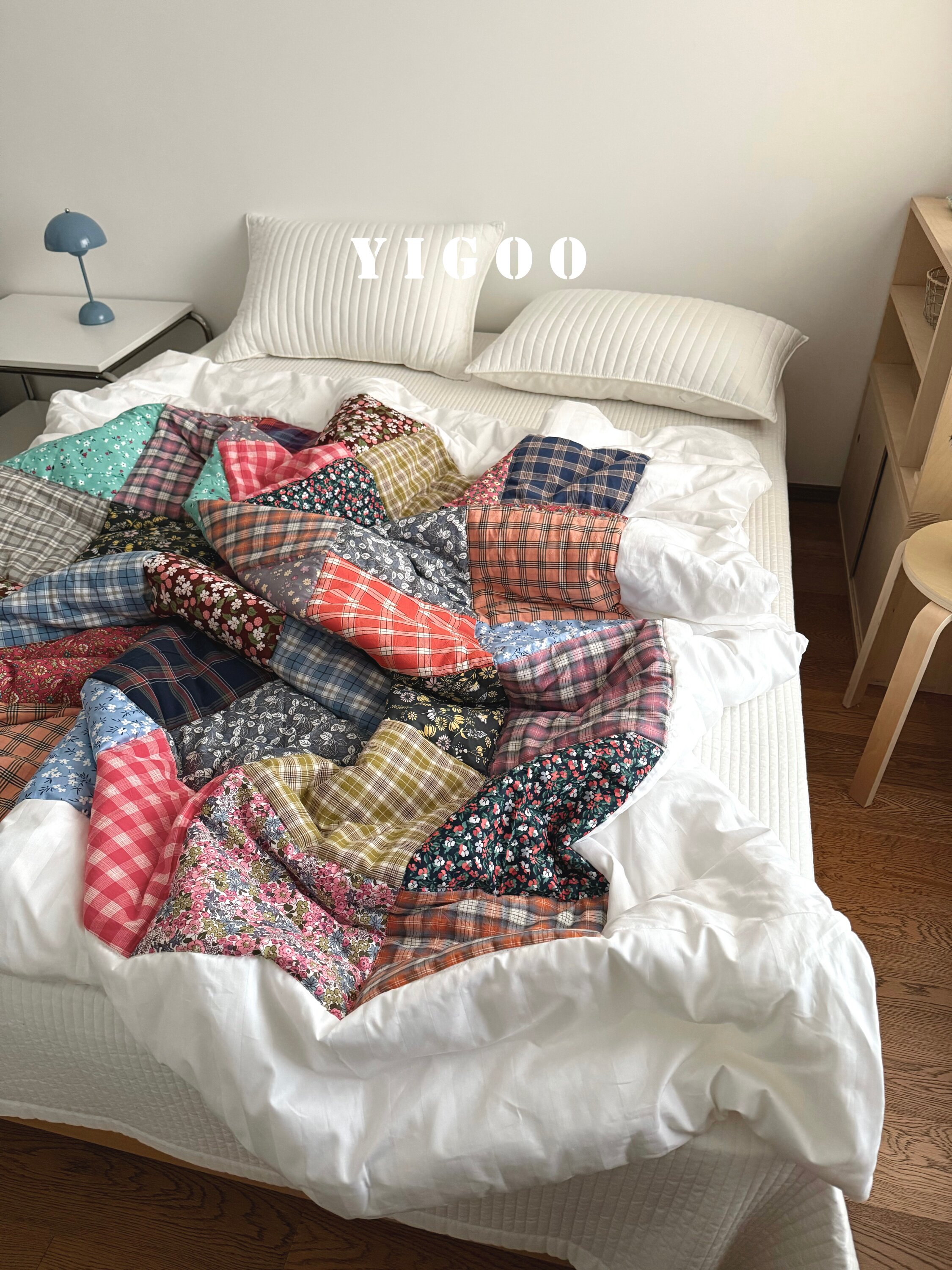 Бабушкино ручное одеяло из цельного хлопка лоскутное четырехсезонное корейское одеяло благополучия