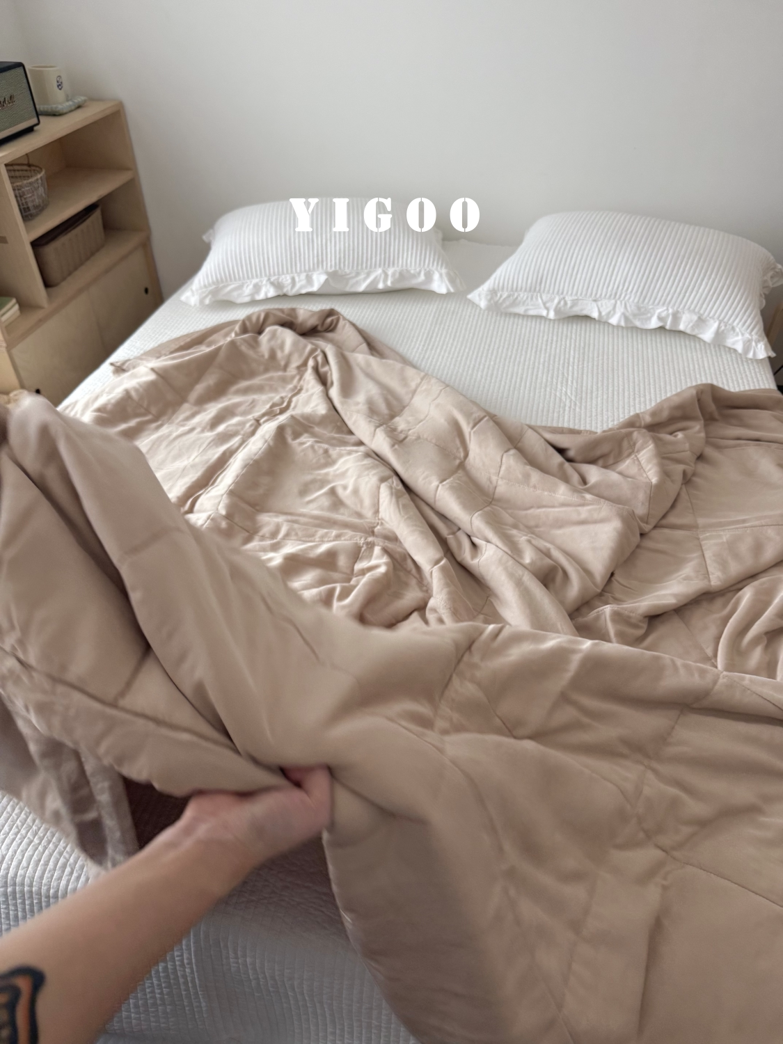 Корейское простое ультрамягкое двустороннее стираемое летнее одеяло из тенселя лиоцелл с охлаждающим эффектом