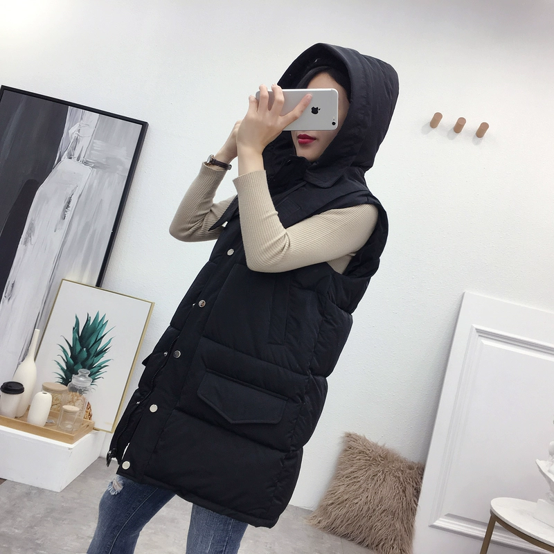 Phiên bản Hàn Quốc của áo len rộng kích thước lớn trùm đầu áo khoác cotton mỏng mùa thu đông 2018 mới