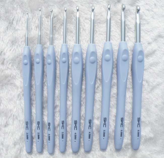 Boutique skc anti-slip handle pen style crochet wool clothing wool thread needle TPR soft handle hook needle DIY hand knitting tool