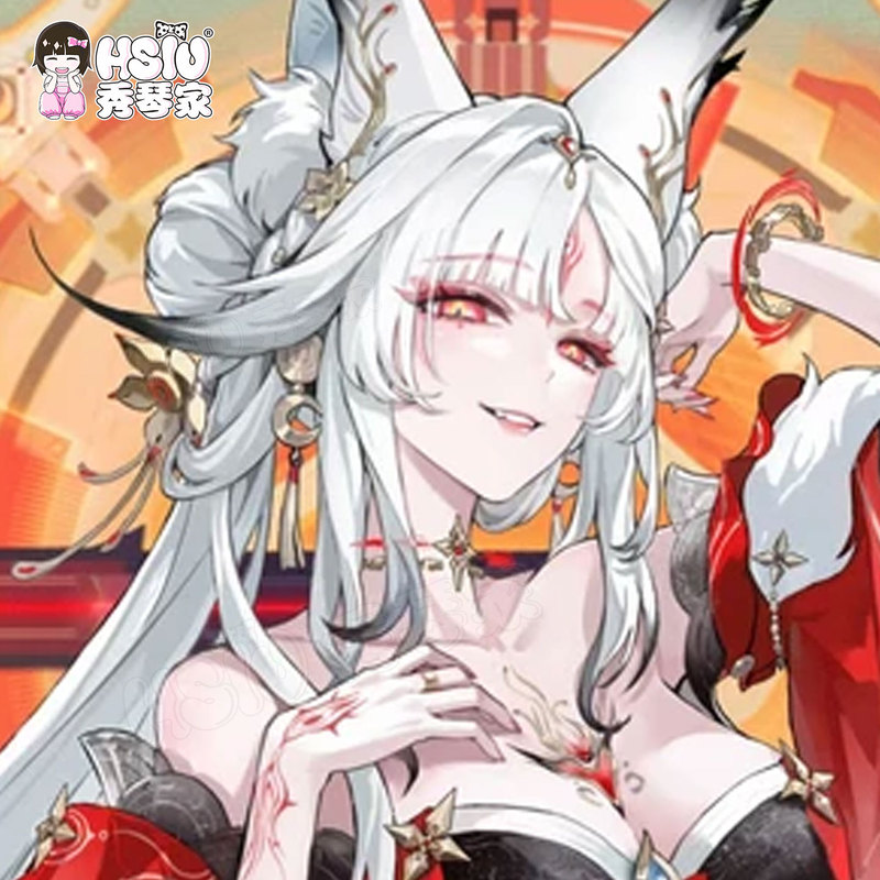 Xiuqin's Wig: Heart of Tide Cosplay Wig - Heart Moon Fox, Black Layered Side Ponytail Hairpiece Xiuqin's Wig: Heart of Tide Cosplay Wig - Heart Moon Fox, Black Layered Side Ponytail Hairpiece