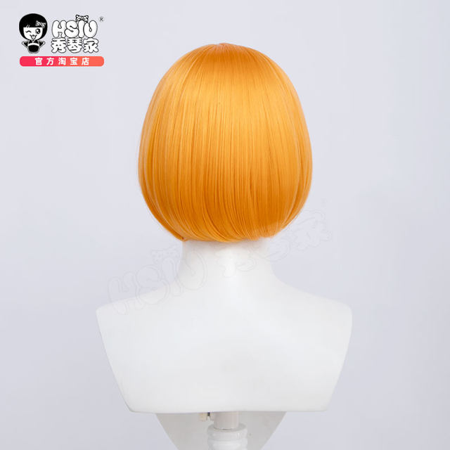 Hidekoto Nakano Yotsuba cosplay wig ຫ້າໄຕມາດດອກໄມ້ເຈົ້າສາວຜົມສັ້ນສີສົ້ມ