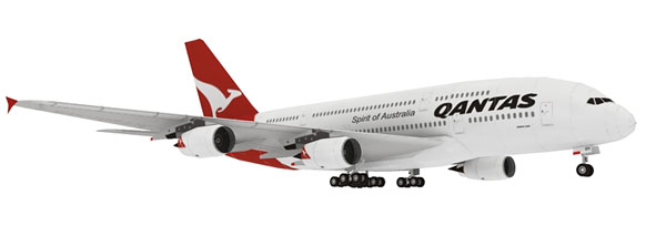 Cantas Airways Úc Airbus Máy bay A380 3D Mô hình giấy DIY 1: 300 Hướng dẫn giao hàng giấy mô hình minecraft giấy