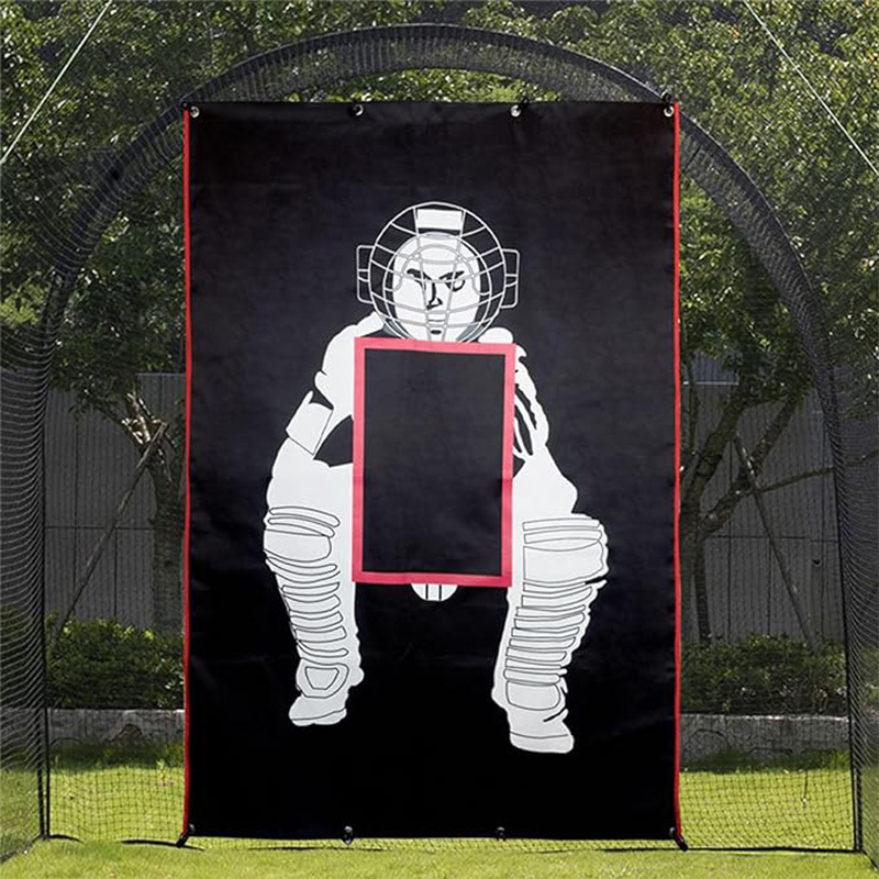 Baseball Pitching Target Cloth Hanging Baseball Batting Cage Target Cloth Pitcher Pitching Strike Zone Batting Practice Target Cloth