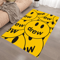 Foreign trade drew house Same-paragraph Smiley Face Rectangular Rug Cartoon Living Room Sofa Bedroom Home Modern Brief
