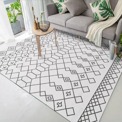 Original modern ins Nordic minimalist living room coffee table sofa bedroom study washed carpet floor mat custom winter