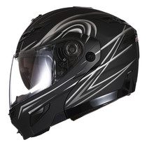 Taiwan SOL SM-1 motorcycle helmet male and female fog-proof double lenses expose helmet with LED lamp enlarge number