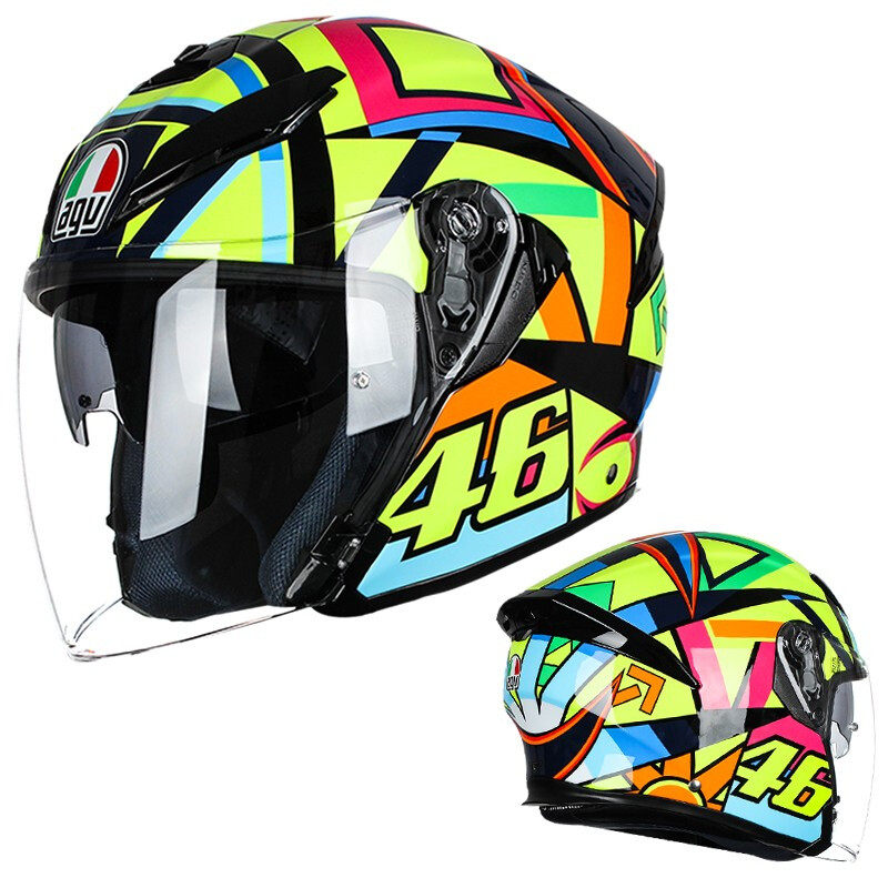 AGV K5 Helmet Motorcycle Helmet Dual lens Helmet Helmet plain white little shark machine helmet spot