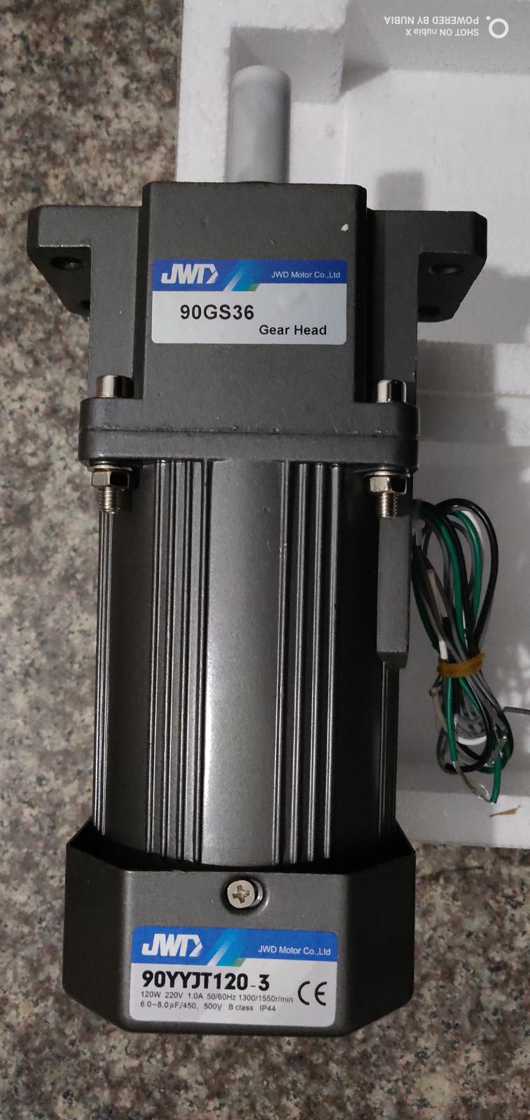90-120W single-phase 220V speed regulation 1:36 deceleration motor 90YYJT120-3 90GS36