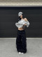 Rovente long-legged cool-covered black overalls for women, summer casual, versatile, cool and sassy straight-leg loose trousers