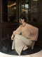 Rovente Nice Long Street Apricot Plaid Skirt for Women Spring British Style Loose Casual Straight Long Skirt