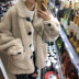 Cotton nữ 2018 mới học sinh Hàn Quốc trong đoạn dài áo khoác cotton rộng rãi hoang dã dày lông cừu áo khoác nữ mùa thu đông áo khoác mũ lông nữ Bông