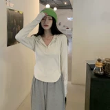 Белая осенняя футболка с капюшоном, сексуальная приталенная толстовка, лонгслив