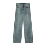 Ретро весенние джинсы, летние приталенные штаны, в американском стиле, свободный прямой крой