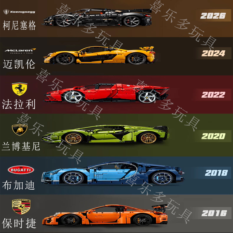 Mechanical Set of Sports Car Building Blocks Toys Lamborghini Bugatti Ferrari Porsche Koenigsegg Mclaren Mechanical Set of Sports Car Building Blocks Toys Lamborghini Bugatti Ferrari Porsche Koenigsegg Mclaren