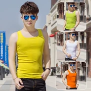 Mùa hè mới làn sóng quần vest nam xu hướng thời trang Hàn Quốc cotton Hình chữ I thể thao bó sát