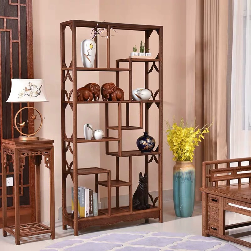 Mahogany đồ nội thất cánh gà phòng ngủ bằng gỗ phòng khách phòng khách sạn trang trí hiển thị lưu trữ sàn Trung Quốc cổ kệ kệ - Nội thất văn phòng