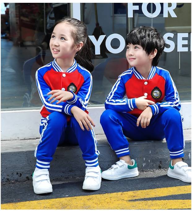 Quần áo trường mẫu giáo kiểu Anh phục vụ giáo viên sân vườn mùa xuân và mùa thu lớp tiểu học quần áo nam và nữ thể thao phù hợp với mùa thu đông - Đồng phục trường học / tùy chỉnh thực hiện đồ vest bé trai