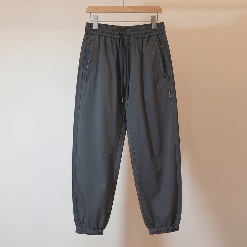 2026 Early Autumn Thin Quick-Dry Cotton Casual Pants for Men with Zipper Pockets, Loose Fit, Jogger Style, Solid Color Versatile Work Pants 2026 Early Autumn Thin Quick-Dry Cotton Casual Pants for Men with Zipper Pockets, Loose Fit, Jogger Style, Solid Color Versatile Work Pants
