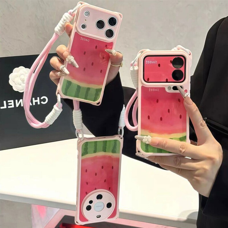Suitable for 17Iphone15 Mobile Phone Cases 16Promax1311 Apple 12 Couple Summer Watermelon Xiaomi 14 Huawei Pura70Mate60Opporeno Honor 5080Vivox200Nova