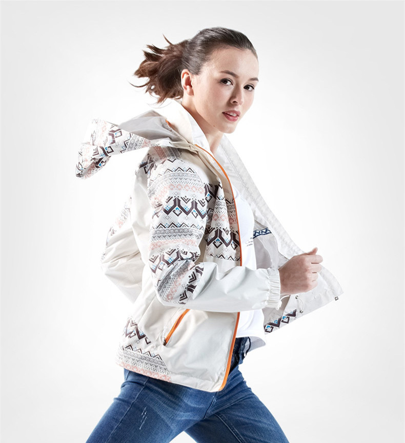 Renos outdoor submachine clothing female single layer jacket windproof and waterproof probe road jacket warm and breathable repairing body