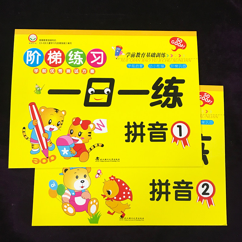 Young Bridging Learning Pinyin Exercise Book Kindergarten Children Preschool Class Chinese Pinyin Alphabet homework