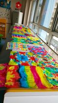 Tie-dye handkerchief cotton high density tie-dye handkerchief painting rubbing kindergarten handkerchief handkerchief