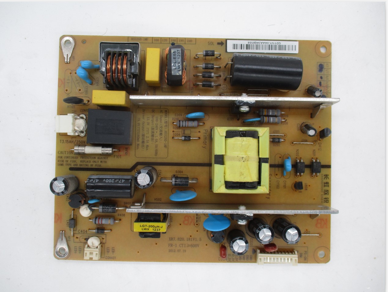 Long-iridescent LED24B1000C LED29B3100C power supply board HSS25D-1MF XR7 820 181V1 5