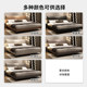 ຕຽງນອນໜັງແບບຫລູຫລາຂອງອີຕາລີ minimalist ຂະໜາດ 1.5 ແມັດ 1.8 ຕຽງຄູ່ master bedroom king bed modern simple software storage bed wedding
