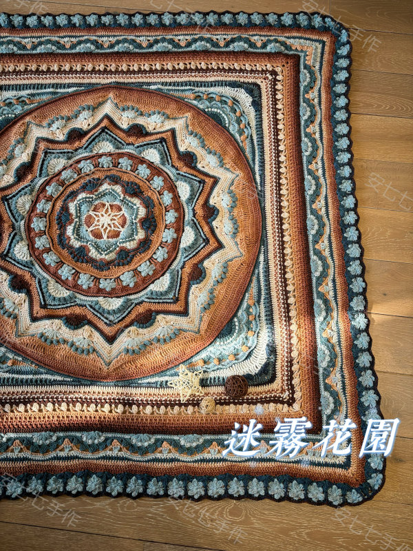 Misty Garden Crochet Blanket Chinese Diagrams and Symbols Without Video