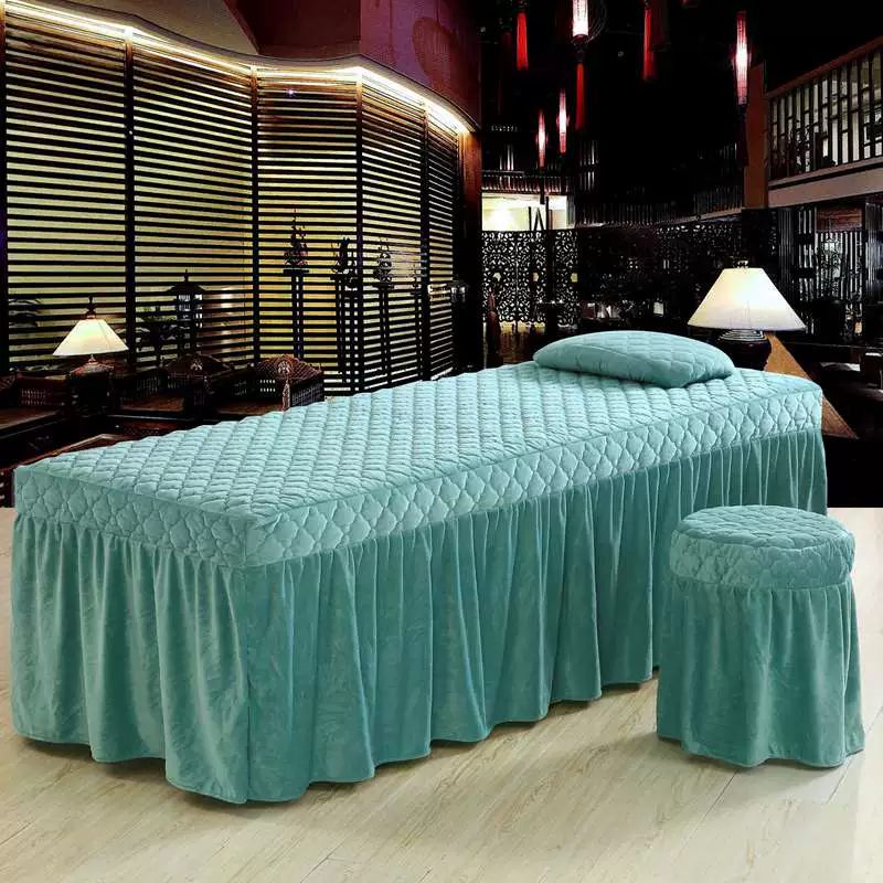 đơn đơn giản vẻ đẹp tinh nhung bedspread denim bedspread thẩm mỹ viện SPA dầu gội đầu massage châu Âu - Trang bị tấm
