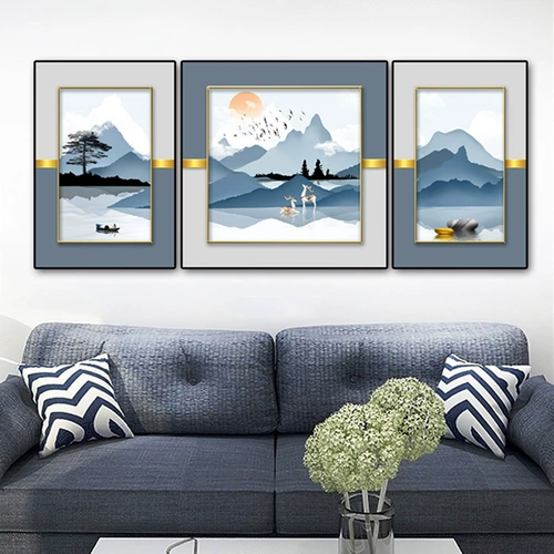 Современная легкая роскошная гостиная декоративная живопись хрустальная фарфоровая абстрактная диван