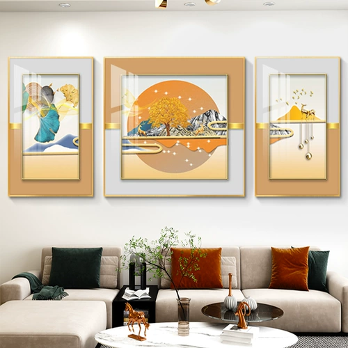 Современная легкая роскошная гостиная декоративная живопись хрустальная фарфоровая абстрактная диван