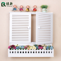 Nordic Louver meter box decorative painting shielding box wall-mounted Mediterranean style ornament living room key box storage