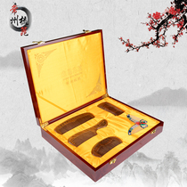 Changzhou specialty comb grate wood comb Natural black gold sandalwood comb Gift gift box set free lettering