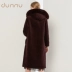 Lông cừu Dunnu mùa đông lông mới trùm đầu khí chất tóc bóng giữa lông cừu dài - Faux Fur