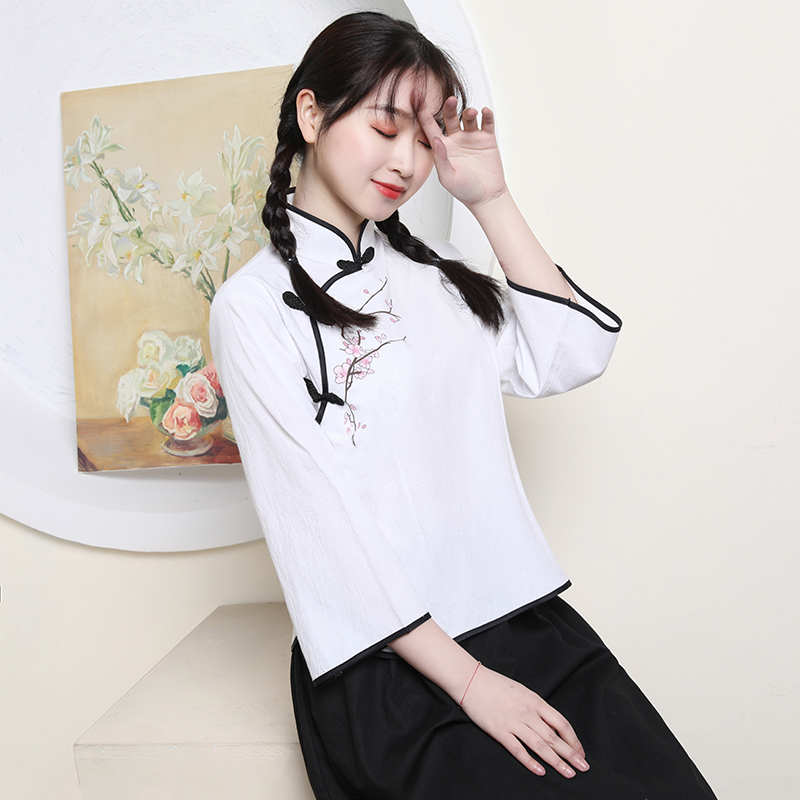 New Republic of China School of National Fashion Women's Fashion Costume Banfu Choral Costumes Graduation Photos Costumes