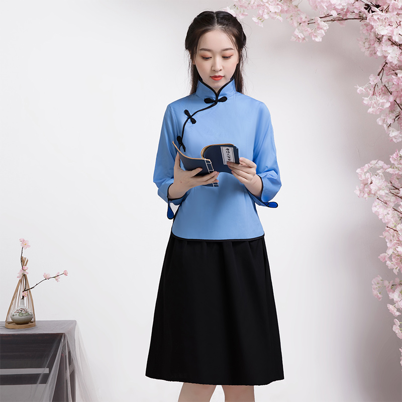 Republic of China lớp quần áo Student Outfits Cộng hòa Hội nghị thường niên Trung Quốc Gió nữ thực hiện ngày 04 tháng 5 thanh niên ăn mặc Graduation Ảnh