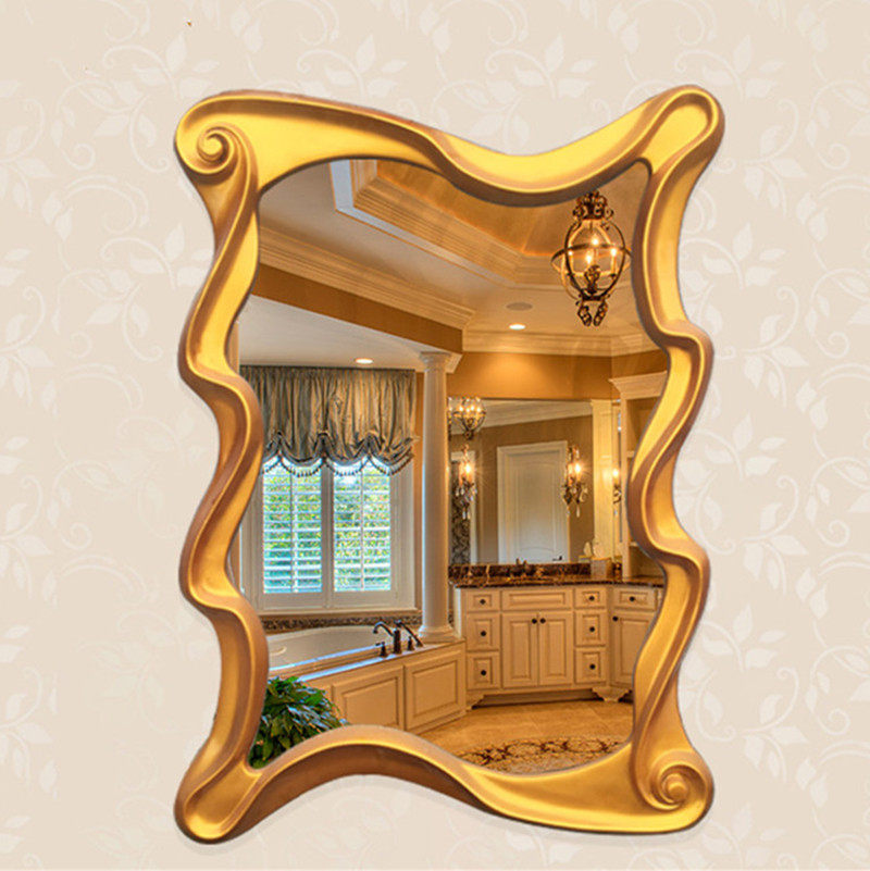 Bathroom Mirror Makeup Room Mirror Wall-mounted Mirror Bathroom Mirror Art Mirror Handwashing Desk Pelvis KTV Beauty Hair Glasses