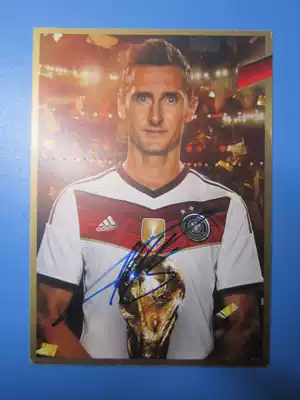 German legendary player Klose autographed official card