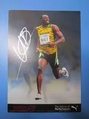 Sprint legend athlete Bolt autographed official card