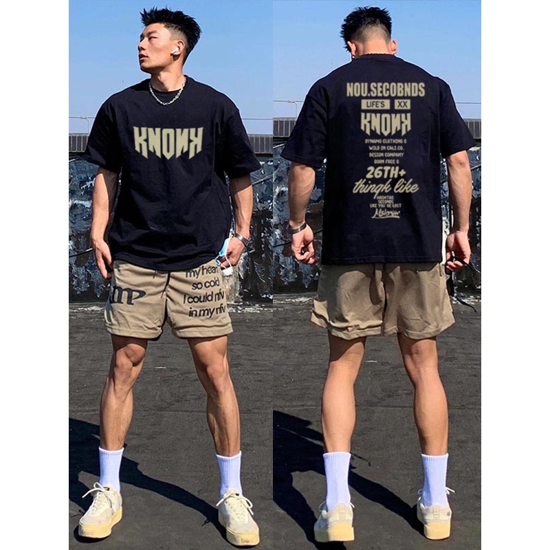 Pure Cotton 100-150kg Fitness Plus-Size Short-Sleeve T-Shirt for Men, Summer American Style Trendy Casual Versatile Base Shirt Pure Cotton 100-150kg Fitness Plus-Size Short-Sleeve T-Shirt for Men, Summer American Style Trendy Casual Versatile Base Shirt