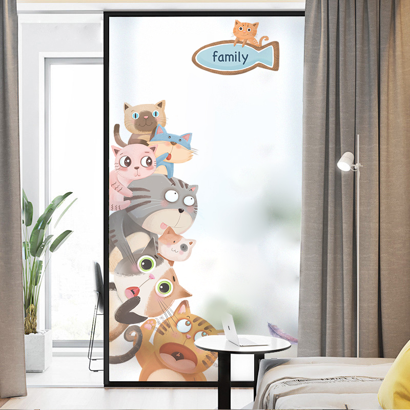 Frosted glass stickers light-transmitting opaque dressing room anti-light window paper bathroom anti-peep shading window stickers