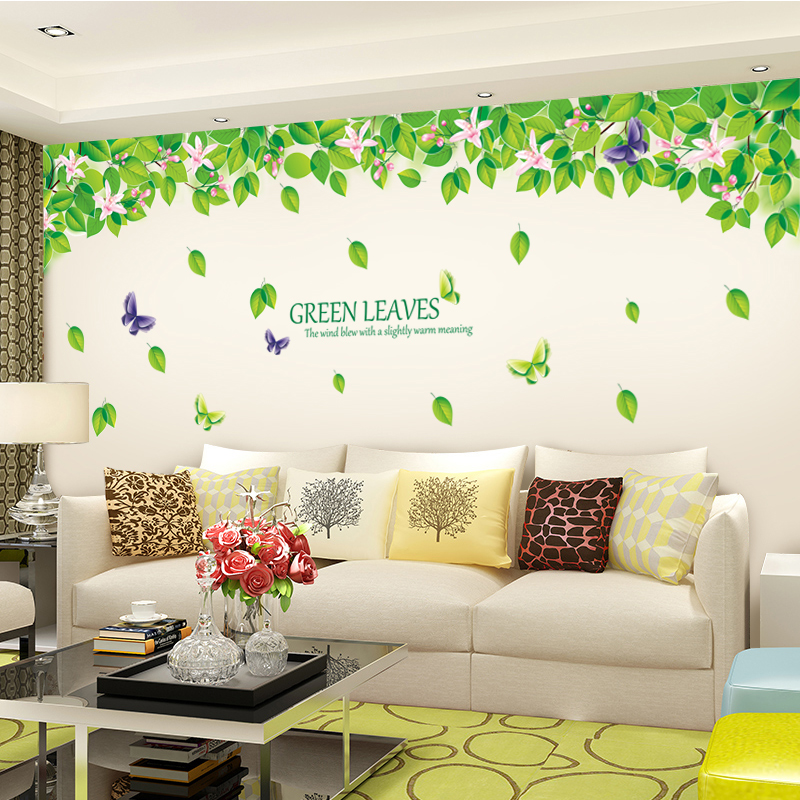 Net red bedroom layout wall stickers girl heart ins wall decoration self-adhesive fresh living room background wallpaper stickers