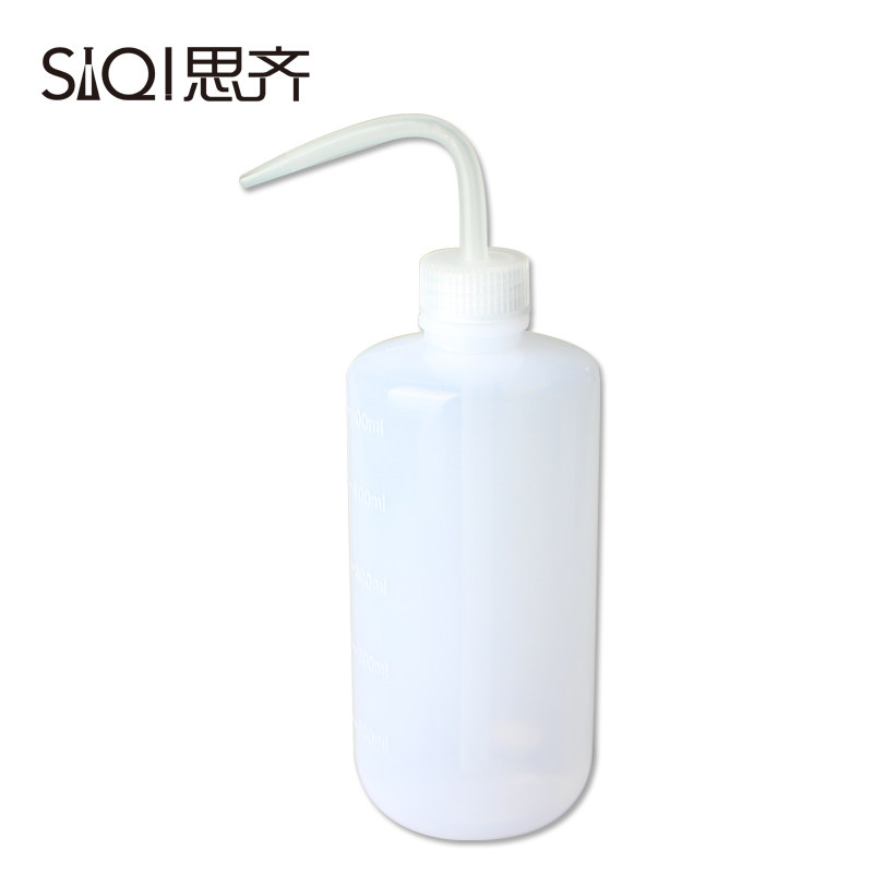 新品 弯头 塑料洗瓶 500ml 白色 洗涤瓶Elbow Plastic Washing Bottle