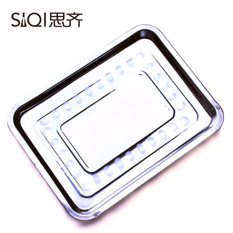不锈钢托盘 大号 教学实验室用品 试剂瓶托盘 餐盘烧烤盘子Stainless Steel Tray