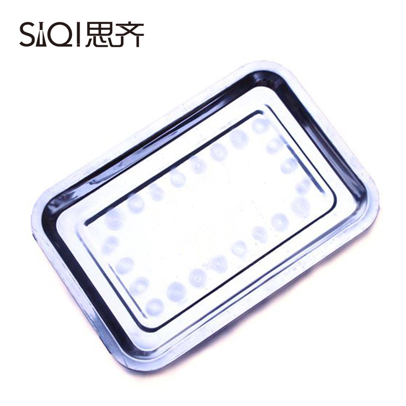 不锈钢托盘 中号 教学实验室用品 试剂瓶托盘 餐盘烧烤盘子Stainless Steel Tray
